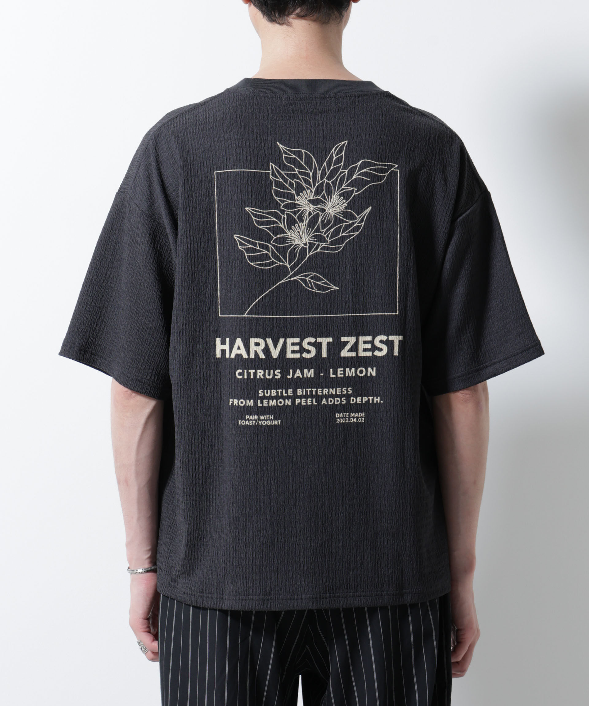 NANO universe「楊柳プリントTシャツ 半袖」|Tシャツ・カットソー|