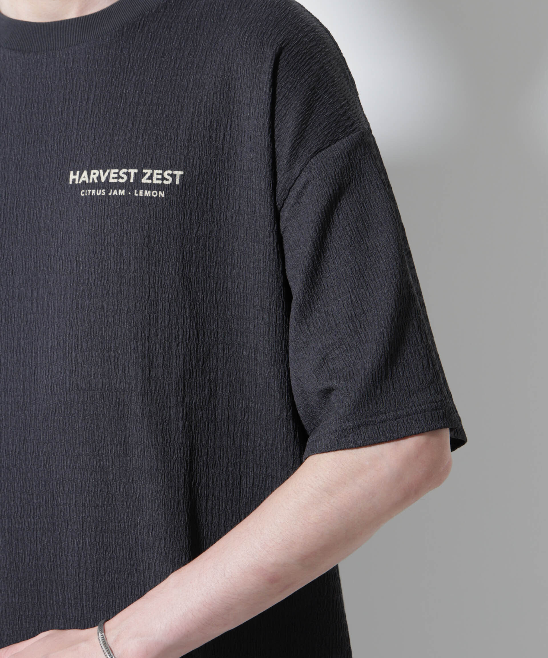 NANO universe「楊柳プリントTシャツ 半袖」|Tシャツ・カットソー|