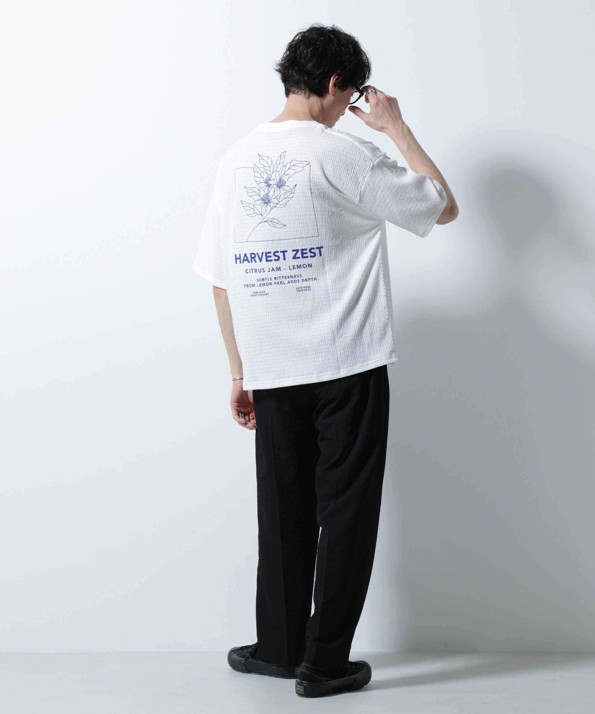 NANO universe「楊柳プリントTシャツ 半袖」|Tシャツ・カットソー|