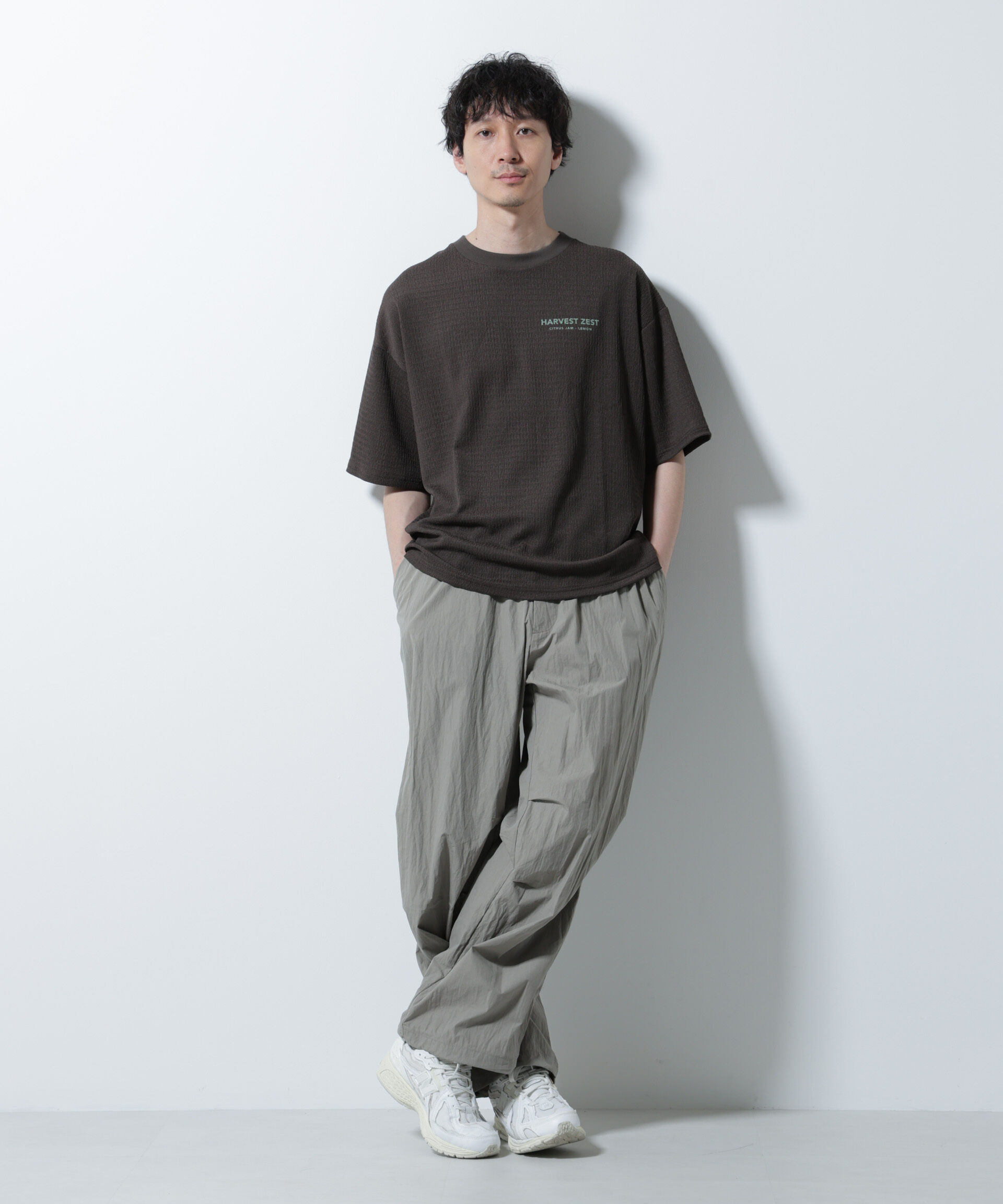 NANO universe「楊柳プリントTシャツ 半袖」|Tシャツ・カットソー|