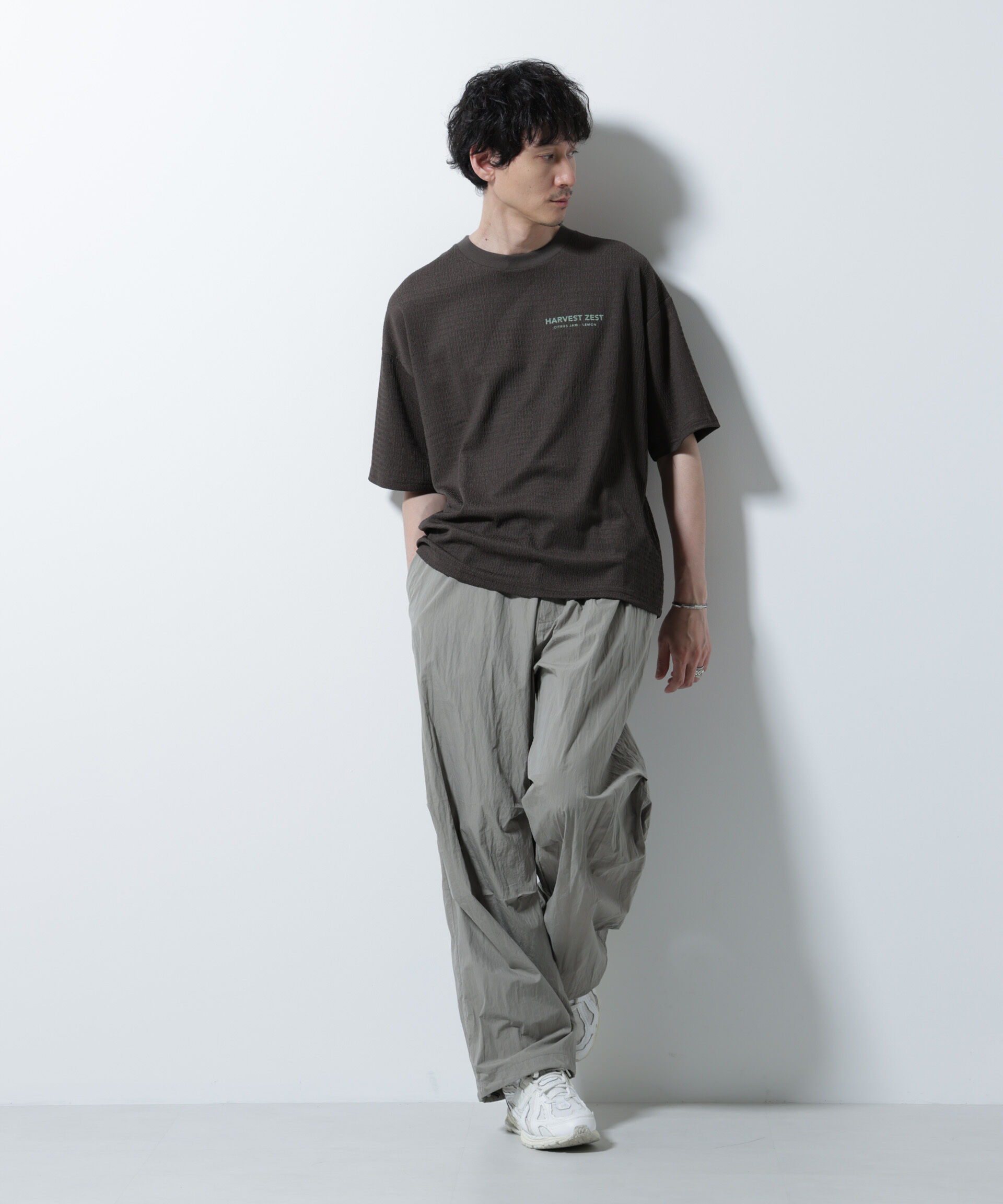 NANO universe「楊柳プリントTシャツ 半袖」|Tシャツ・カットソー|