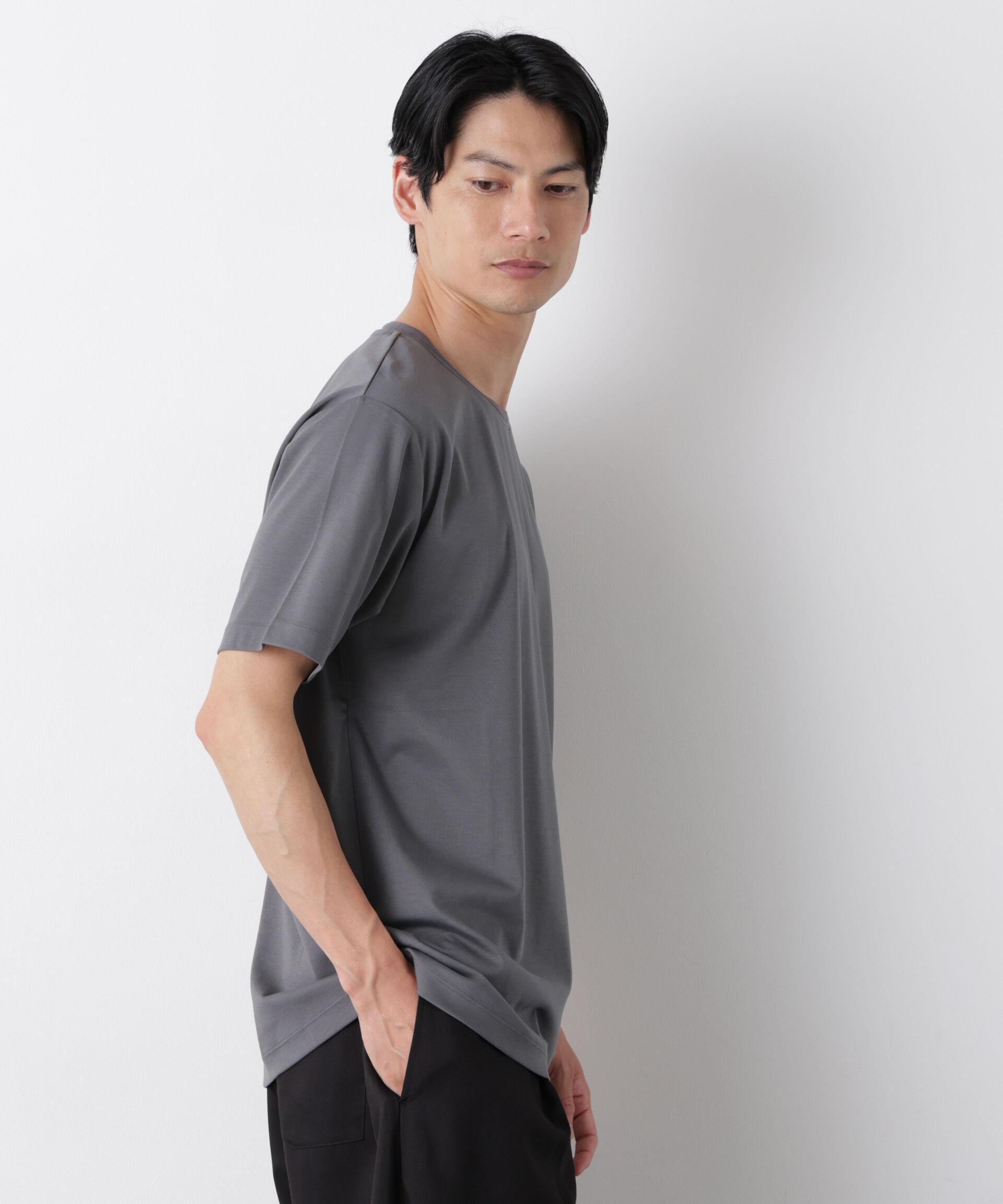 NANO universe「スタンダードスムースTシャツ 半袖」|Tシャツ・カットソー|