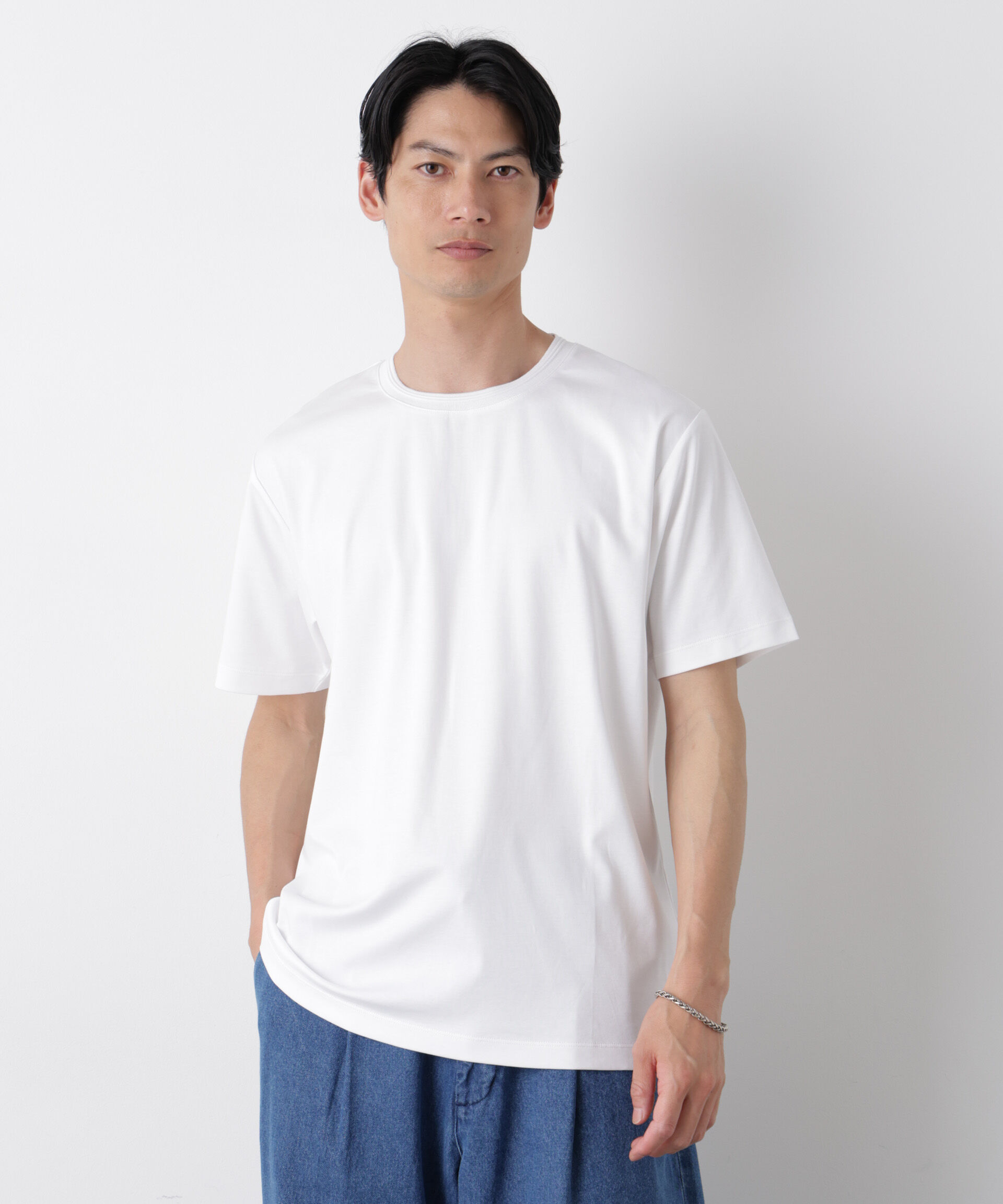 NANO universe「スタンダードスムースTシャツ 半袖」|Tシャツ・カットソー|