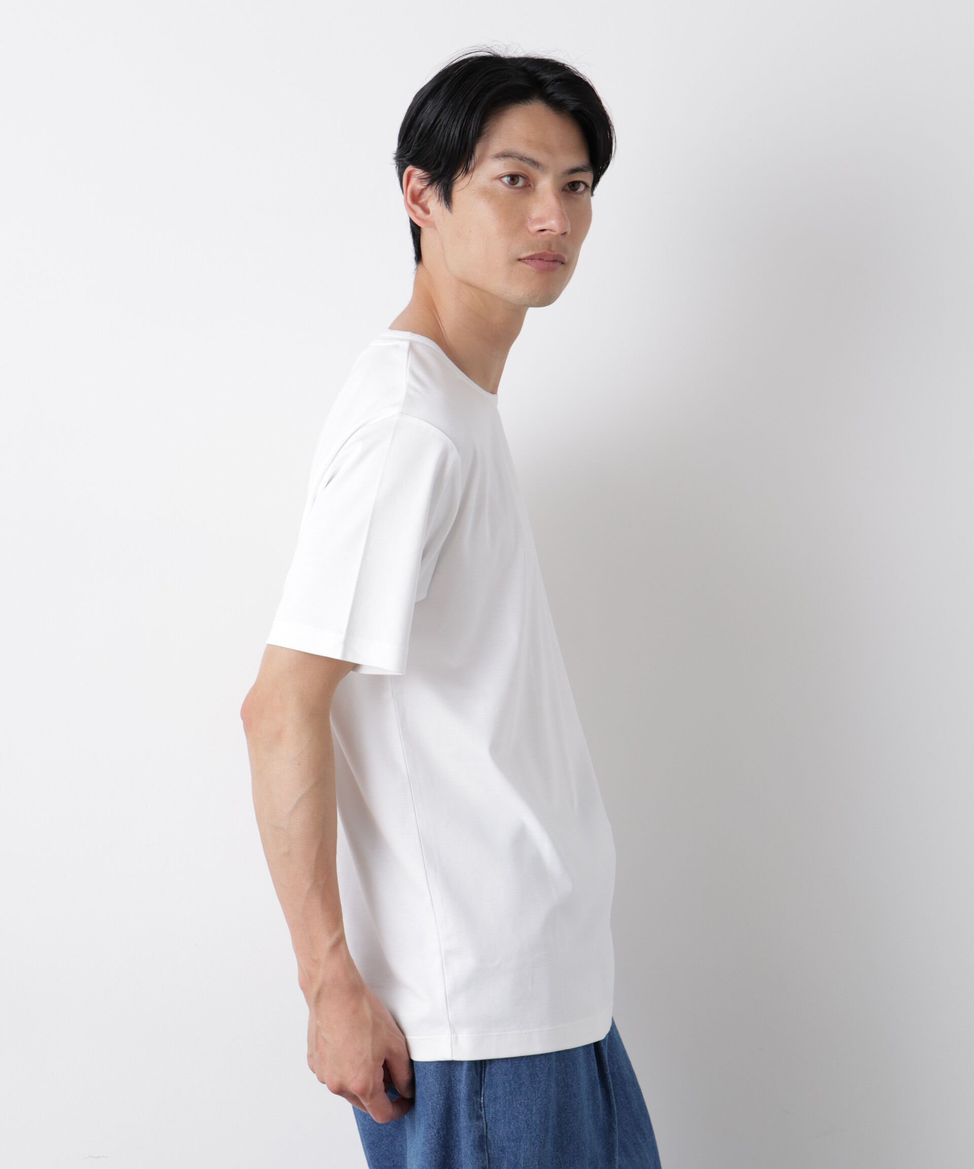 NANO universe「スタンダードスムースTシャツ 半袖」|Tシャツ・カットソー|