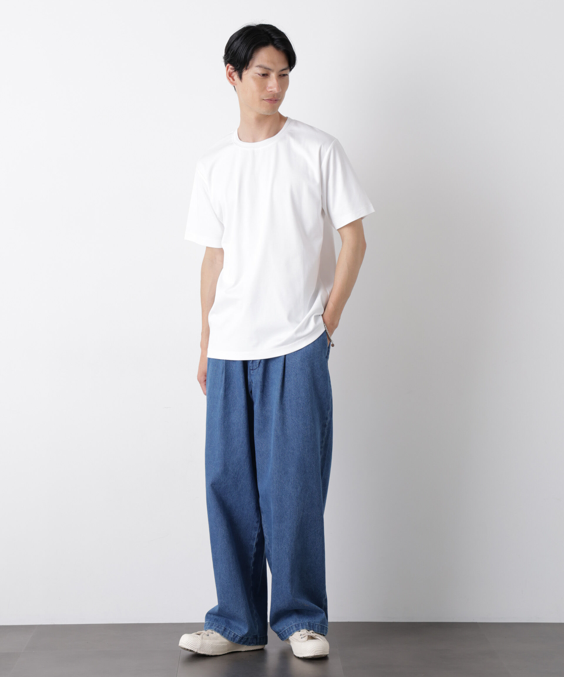 NANO universe「スタンダードスムースTシャツ 半袖」|Tシャツ・カットソー|