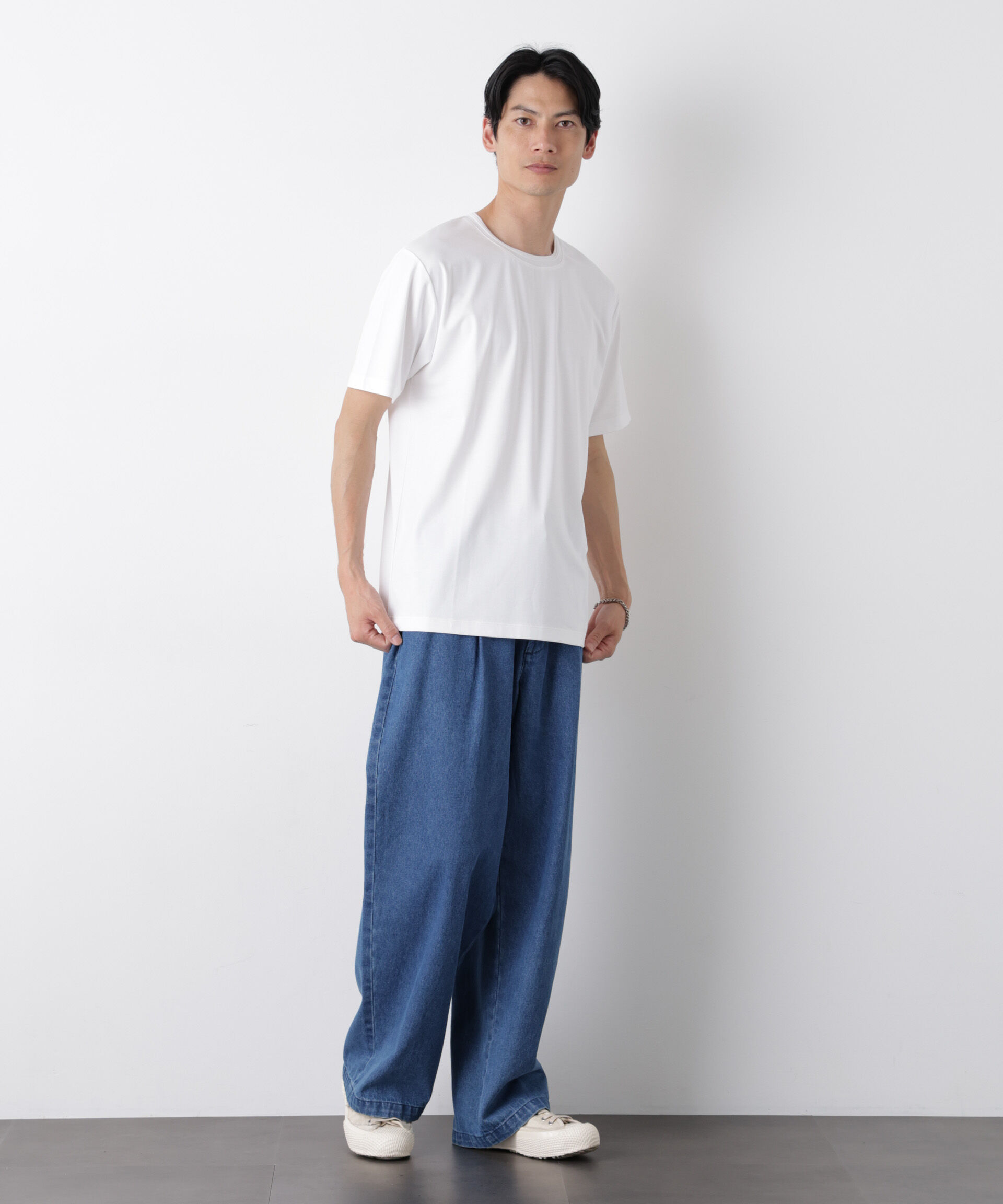 NANO universe「スタンダードスムースTシャツ 半袖」|Tシャツ・カットソー|
