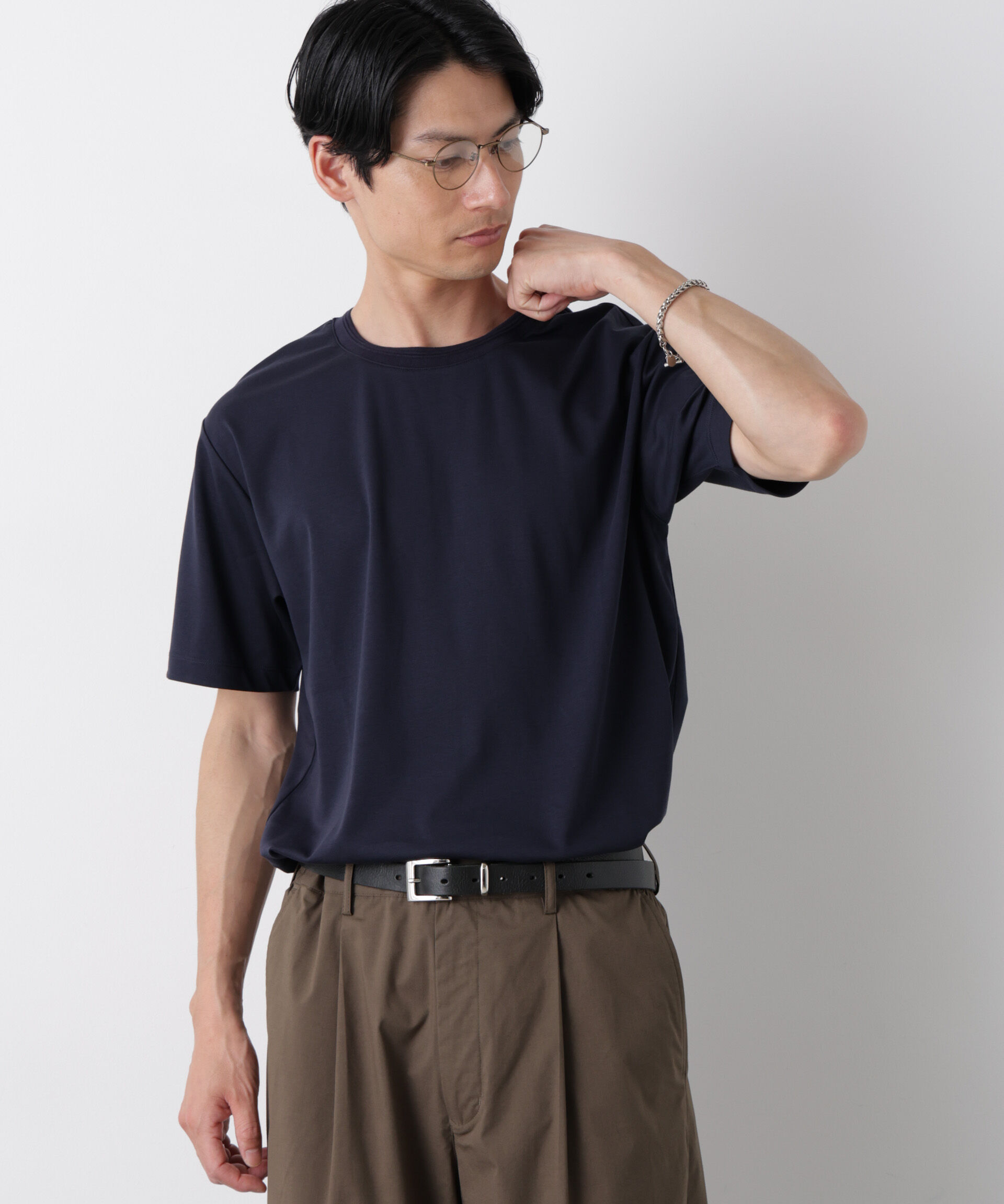 NANO universe「スタンダードスムースTシャツ 半袖」|Tシャツ・カットソー|