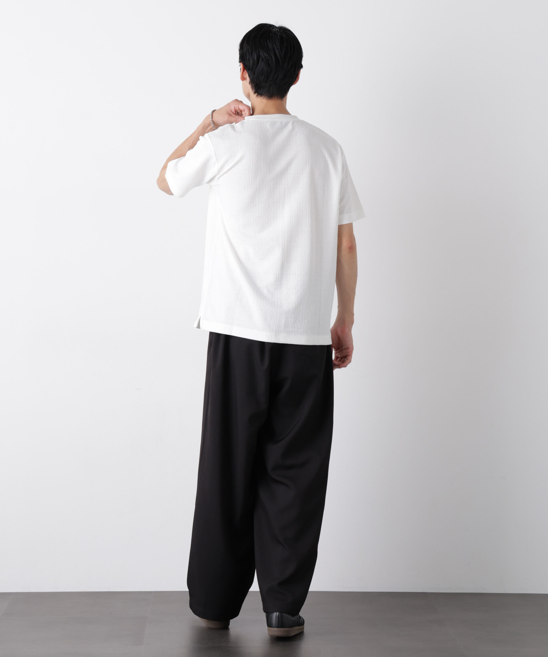 NANO universe「ストレッチジャガードTシャツ 半袖」|Tシャツ・カットソー|