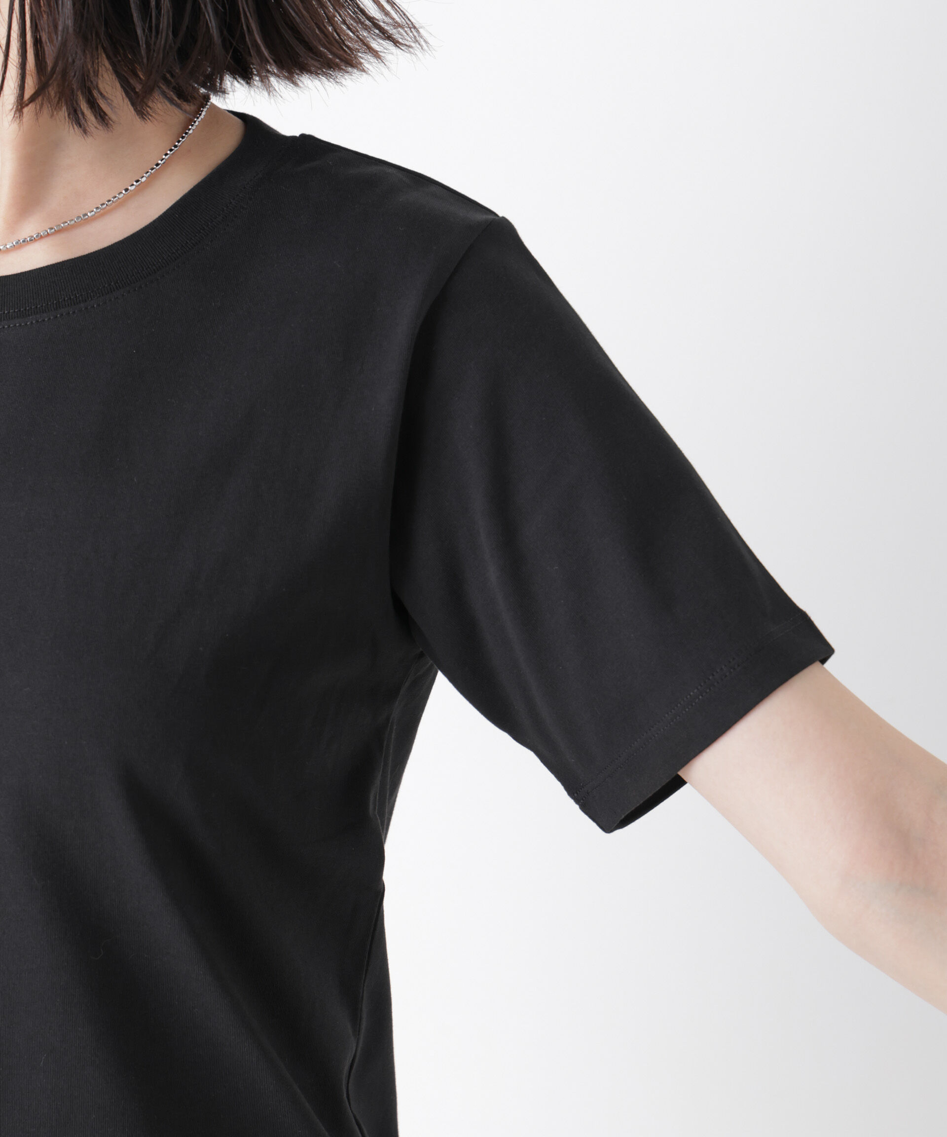 NANO universe「気化冷却機能 半袖クルーネックトップス」|Tシャツ・カットソー|