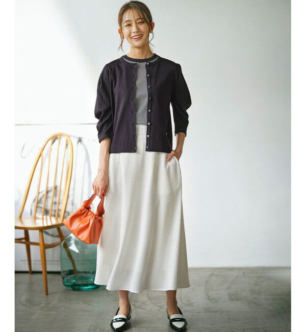 組曲「ステッチストライプドビー フレアスカート」|スカート|