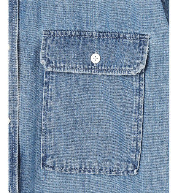 23区「【SLOW/一部店舗限定】LIGHT DENIM クロップド シャツ」|シャツ・ブラウス|