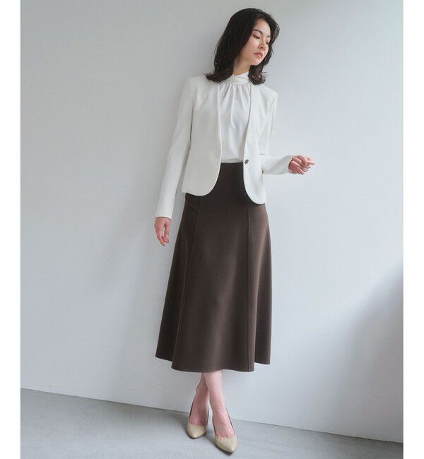 BEIGE,「【人気シリーズ】EVA / ハイネックハーフスリーブブラウス」|シャツ・ブラウス|