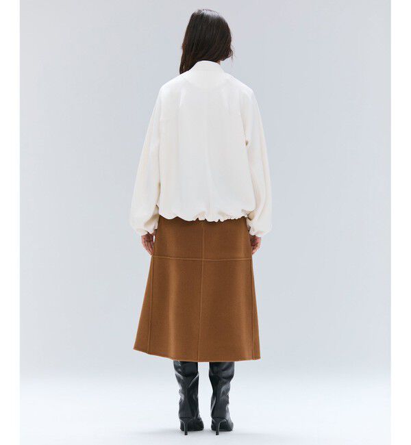 BEIGE,「【Precious掲載】LEMOORE / ウールリバーAラインスカート」|スカート|
