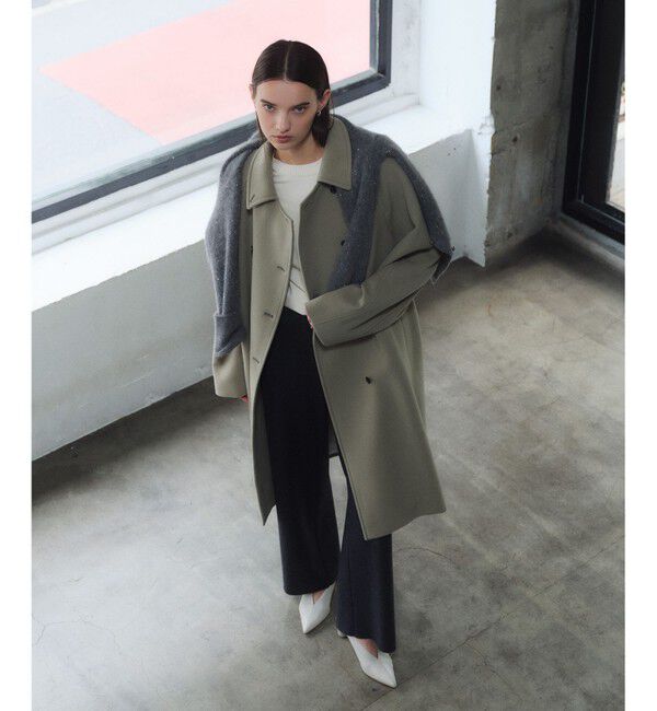 BEIGE,「【VERY NaVY掲載】LABBOCK / ウール混ラグランステンカラーコート」|ステンカラーコート|