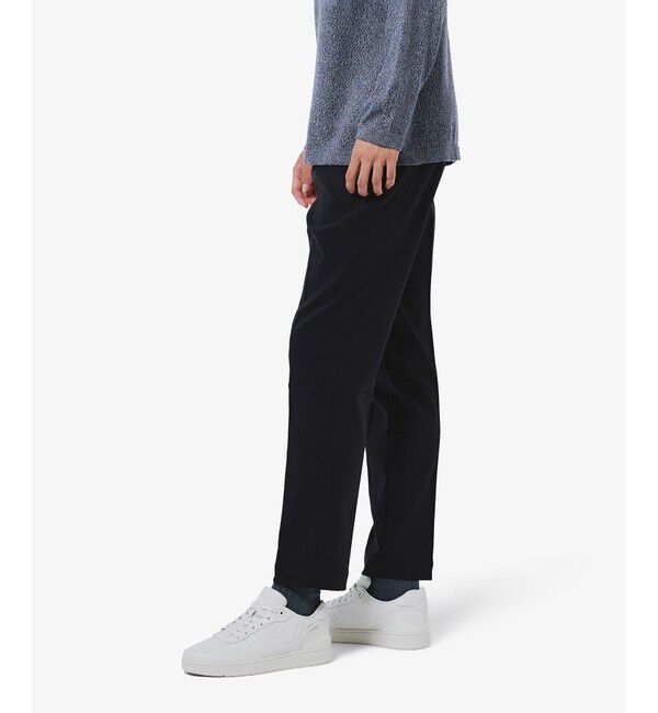 LACOSTE「スリムフィット ウールライクストレッチスラックス」|スラックス|ブラック