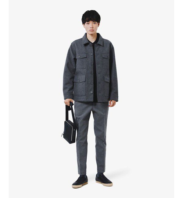 LACOSTE「スリムフィット ウールライクストレッチスラックス」|スラックス|