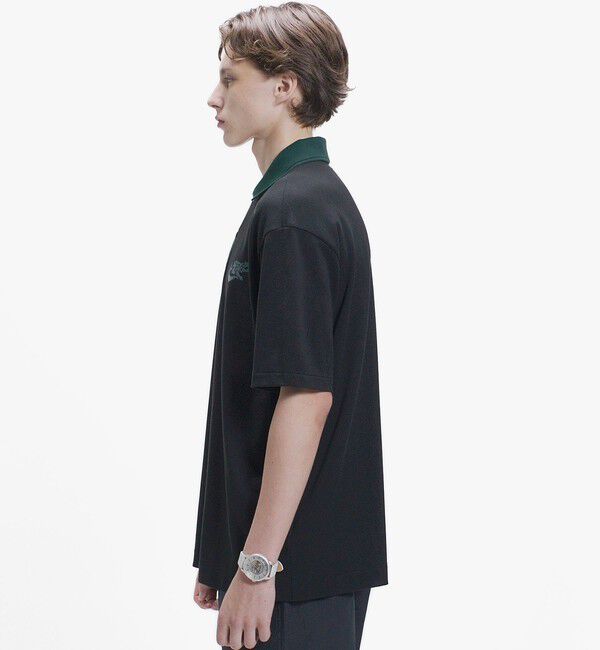 LACOSTE「ワニロゴグラフィックボーダーポロシャツ」|ポロシャツ|