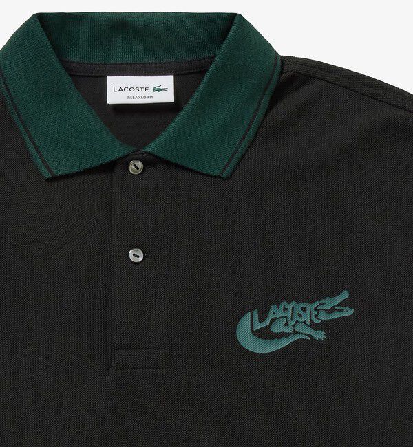 LACOSTE「ワニロゴグラフィックボーダーポロシャツ」|ポロシャツ|