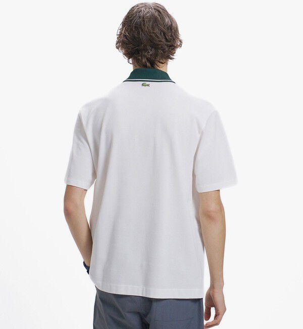 LACOSTE「ワニロゴグラフィックボーダーポロシャツ」|ポロシャツ|