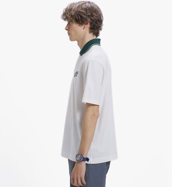 LACOSTE「ワニロゴグラフィックボーダーポロシャツ」|ポロシャツ|