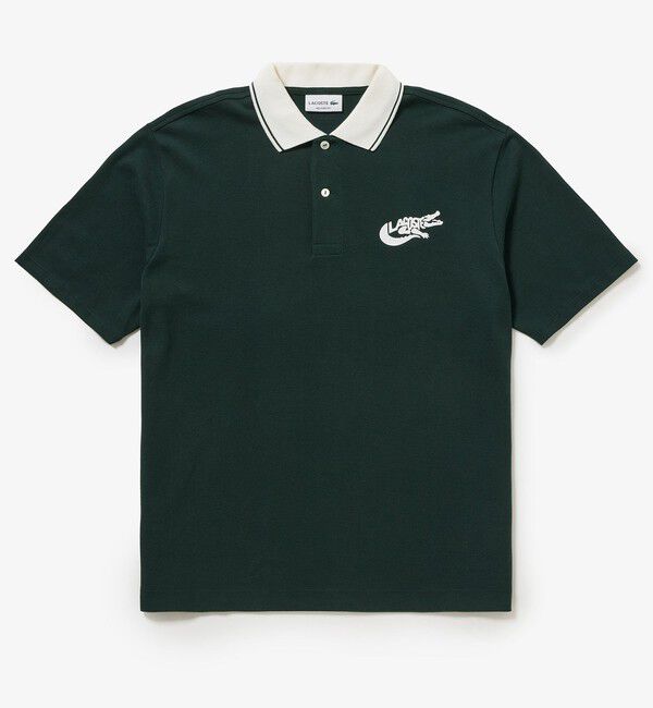 LACOSTE「ワニロゴグラフィックボーダーポロシャツ」|ポロシャツ|