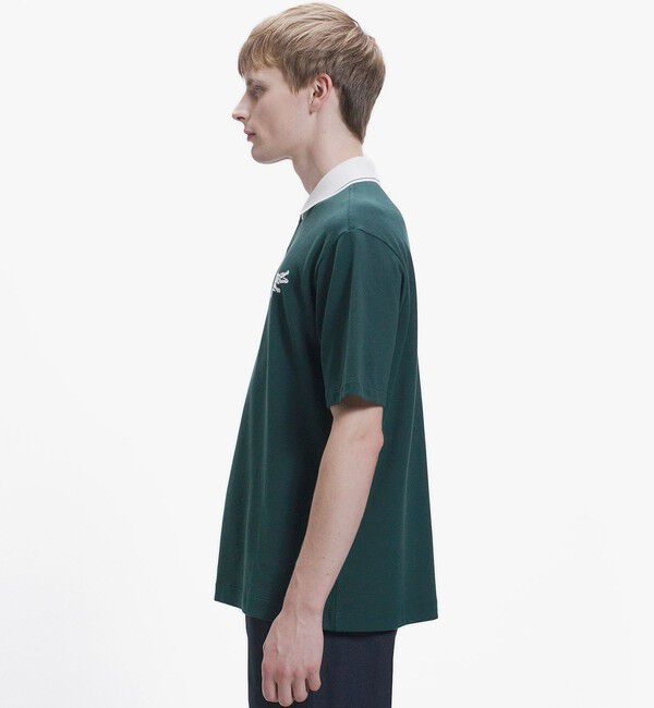 LACOSTE「ワニロゴグラフィックボーダーポロシャツ」|ポロシャツ|