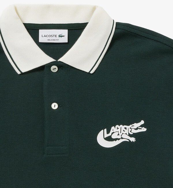 LACOSTE「ワニロゴグラフィックボーダーポロシャツ」|ポロシャツ|