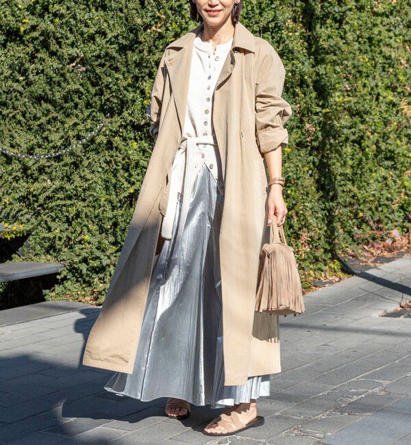 NOLLEY'S「ウォッシャブルLIGHT TRENCH COAT」|トレンチコート|ベージュ