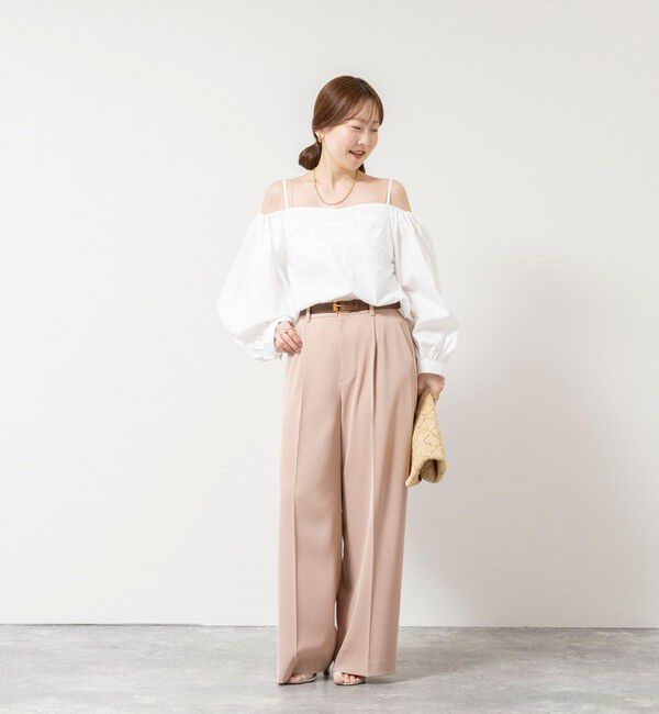NOLLEY'S sophi「ウォッシャブル強撚ツイルワイドパンツ」|その他|
