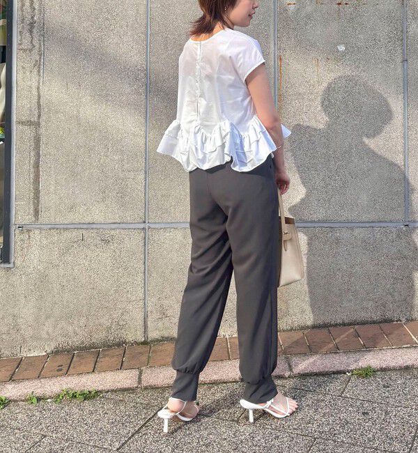NOLLEY'S「【WEB＆一部店舗限定カラー】《セットアップ対応》ジョーゼットジョガーパンツ」|チノ|