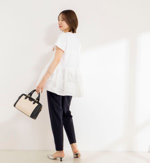 NOLLEY'S「ウォッシャブル布帛切り替えプルオーバー」|Tシャツ・カットソー|