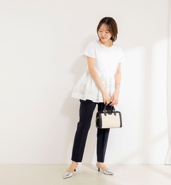 NOLLEY'S「ウォッシャブル布帛切り替えプルオーバー」|Tシャツ・カットソー|