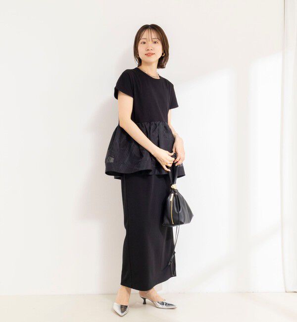 NOLLEY'S「ウォッシャブル布帛切り替えプルオーバー」|Tシャツ・カットソー|