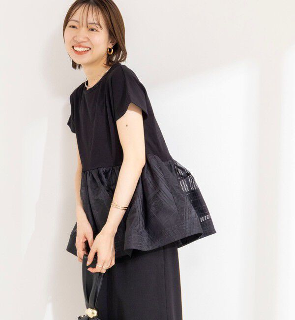 NOLLEY'S「ウォッシャブル布帛切り替えプルオーバー」|Tシャツ・カットソー|