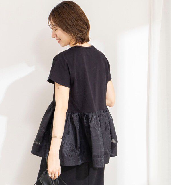 NOLLEY'S「ウォッシャブル布帛切り替えプルオーバー」|Tシャツ・カットソー|