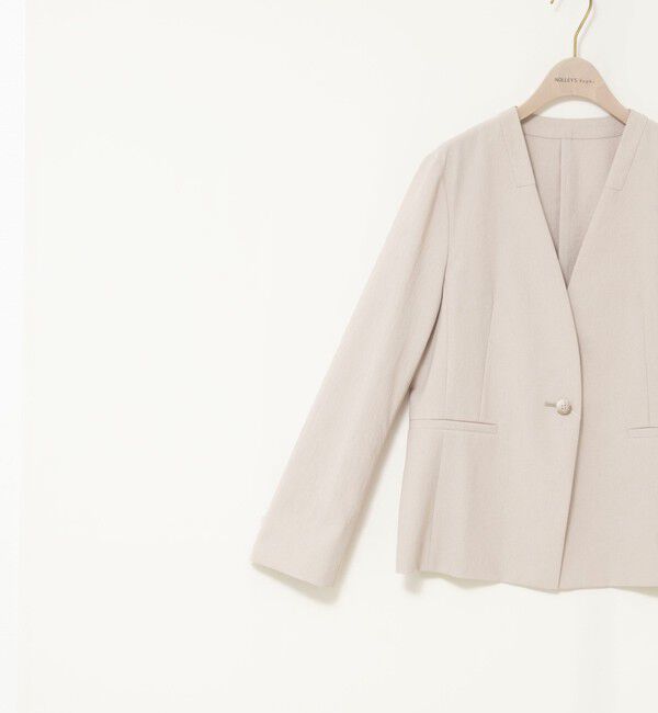 NOLLEY'S sophi「《セットアップ対応/UVカット/接触冷感》ウォッシャブルDry toro ノーカラージャケット」|ノーカラージャケット|