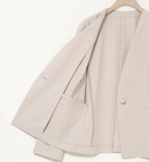NOLLEY'S sophi「《セットアップ対応/UVカット/接触冷感》ウォッシャブルDry toro ノーカラージャケット」|ノーカラージャケット|