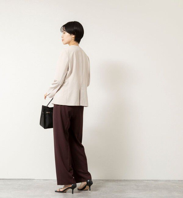 NOLLEY'S sophi「《セットアップ対応/UVカット/接触冷感》ウォッシャブルDry toro ノーカラージャケット」|ノーカラージャケット|