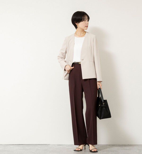 NOLLEY'S sophi「《セットアップ対応/UVカット/接触冷感》ウォッシャブルDry toro ノーカラージャケット」|ノーカラージャケット|