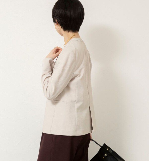 NOLLEY'S sophi「《セットアップ対応/UVカット/接触冷感》ウォッシャブルDry toro ノーカラージャケット」|ノーカラージャケット|