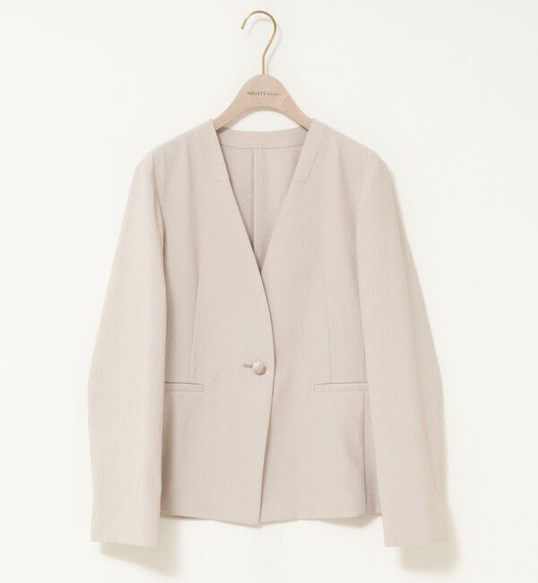 NOLLEY'S sophi「《セットアップ対応/UVカット/接触冷感》ウォッシャブルDry toro ノーカラージャケット」|ノーカラージャケット|