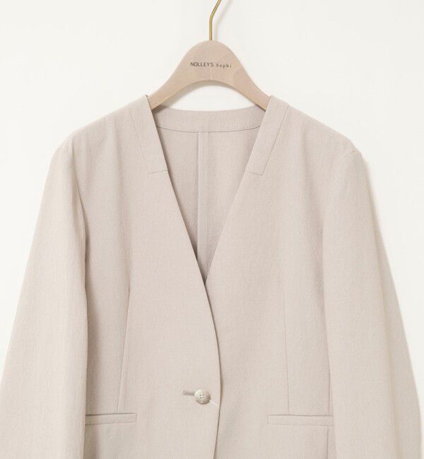 NOLLEY'S sophi「《セットアップ対応/UVカット/接触冷感》ウォッシャブルDry toro ノーカラージャケット」|ノーカラージャケット|