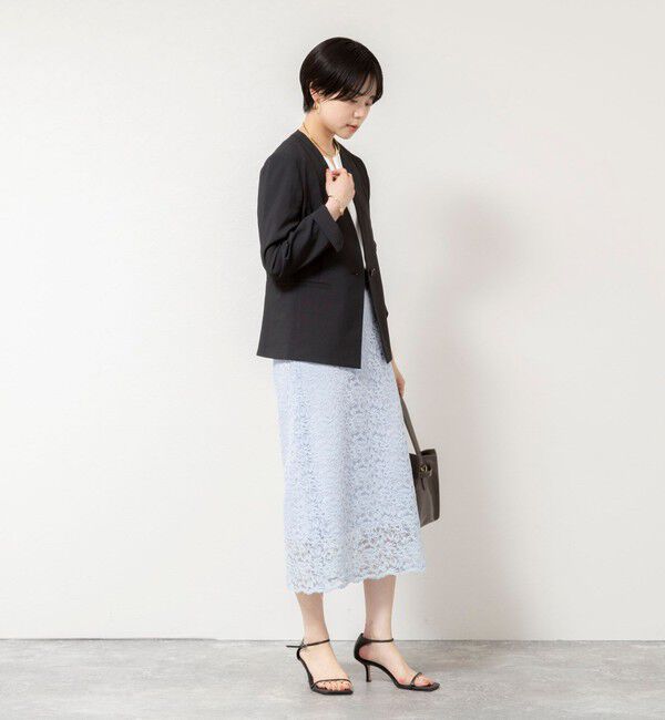 NOLLEY'S sophi「《セットアップ対応/UVカット/接触冷感》ウォッシャブルDry toro ノーカラージャケット」|ノーカラージャケット|