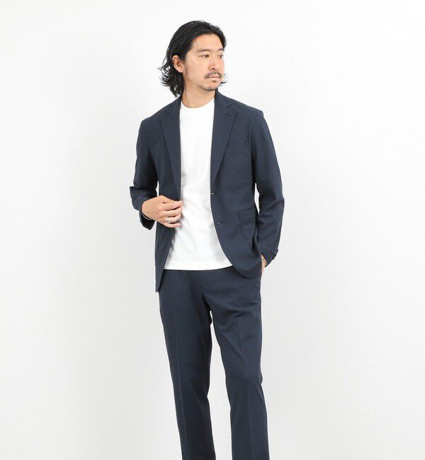 NOLLEY'S goodman「《ビジカジ/セットアップ対応》Primeflex 吸水速乾 メランジ鹿の子ストレッチイージーJK 26SS」|テーラードジャケット|