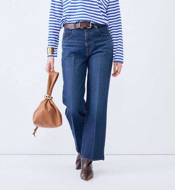 Rie Miller「《5サイズ展開》【RM denim】センタープレス裾デザインデニム」|デニム|