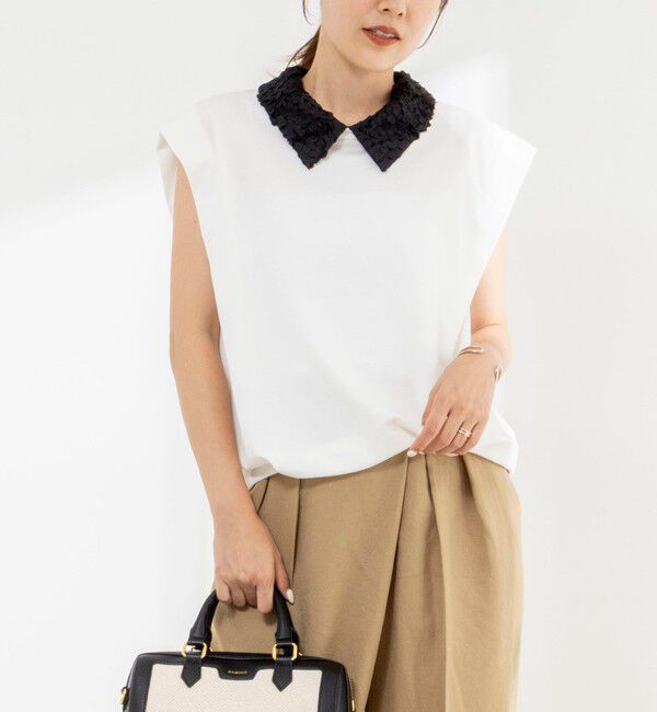 NOLLEY'S「《セットアップ対応/接触冷感》【BECシリーズ】ウォッシャブルハイスペックジャージノースリーブ」|Tシャツ・カットソー|