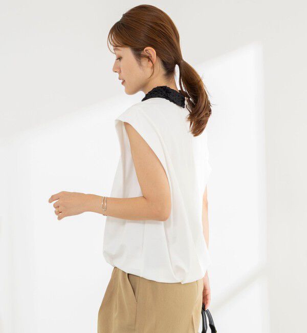 NOLLEY'S「《セットアップ対応/接触冷感》【BECシリーズ】ウォッシャブルハイスペックジャージノースリーブ」|Tシャツ・カットソー|