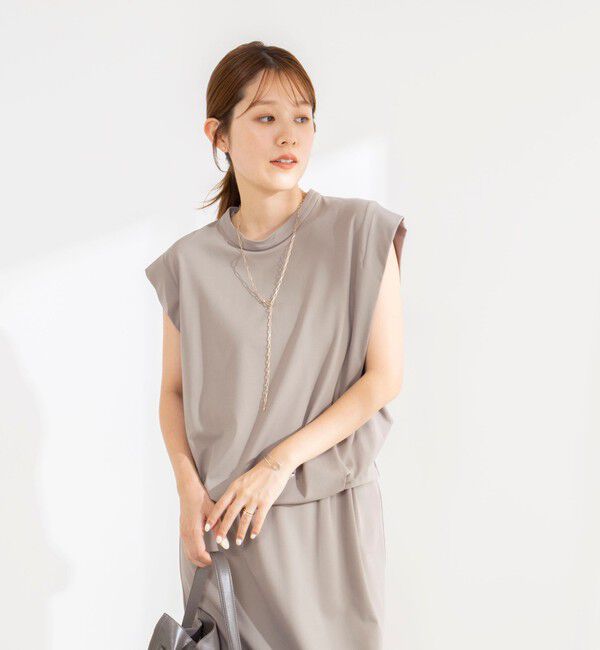 NOLLEY'S「《セットアップ対応/接触冷感》【BECシリーズ】ウォッシャブルハイスペックジャージノースリーブ」|Tシャツ・カットソー|
