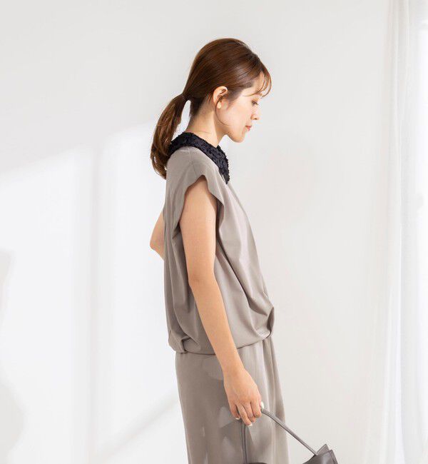 NOLLEY'S「《セットアップ対応/接触冷感》【BECシリーズ】ウォッシャブルハイスペックジャージノースリーブ」|Tシャツ・カットソー|