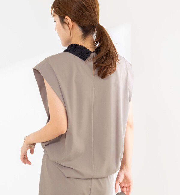 NOLLEY'S「《セットアップ対応/接触冷感》【BECシリーズ】ウォッシャブルハイスペックジャージノースリーブ」|Tシャツ・カットソー|